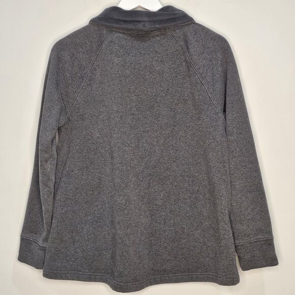 Athleta Cowl Neck Fleece Lined Cozy Gray Pullover Sweatshirt Small Athleisure - Picture 4 of 8